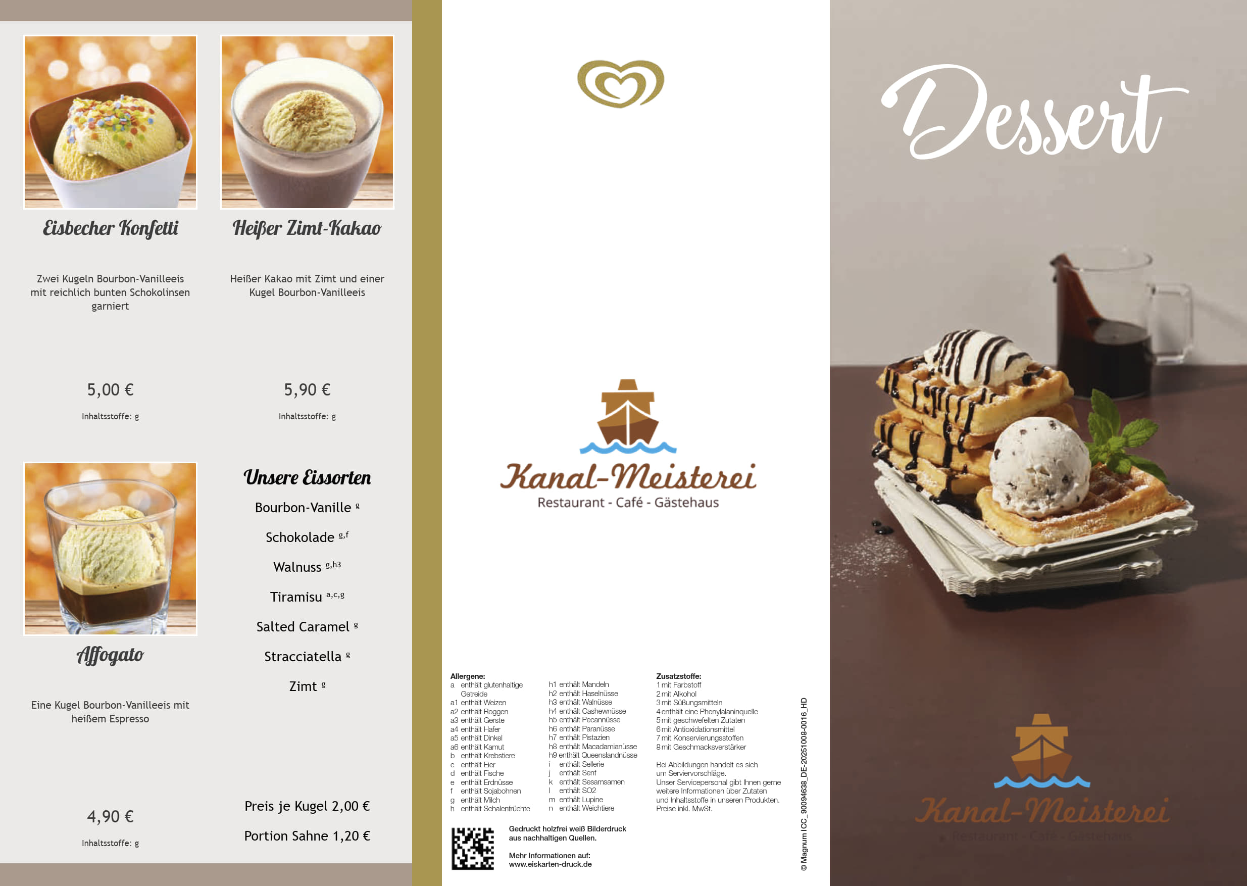 Eiskarte ab Oktober 2025