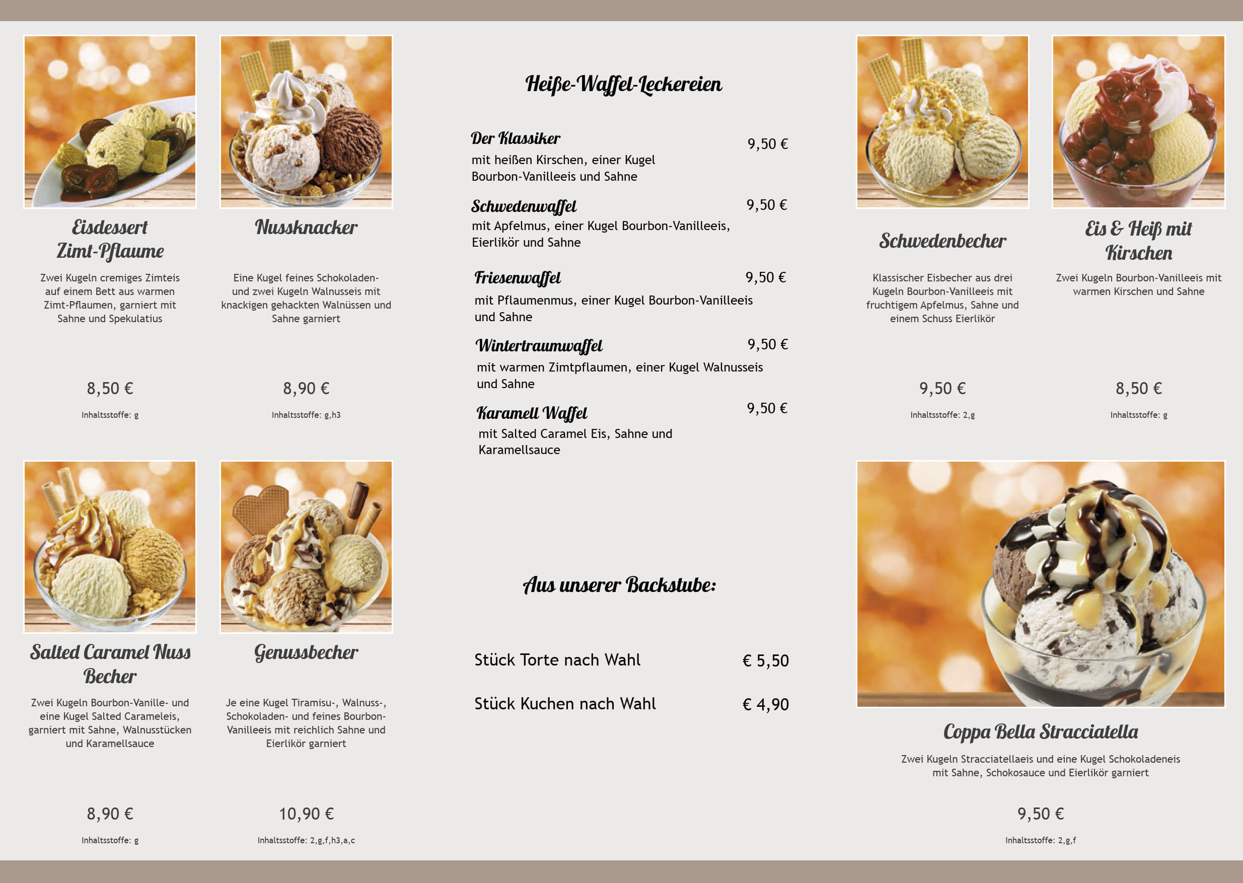 Eiskarte ab Oktober 2025